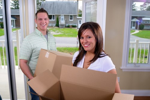 Professional office moving team planning a Greenwich business relocation