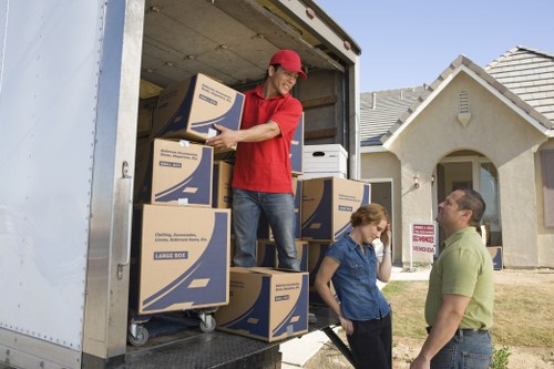 Careful loading of household furniture for a Greenwich move