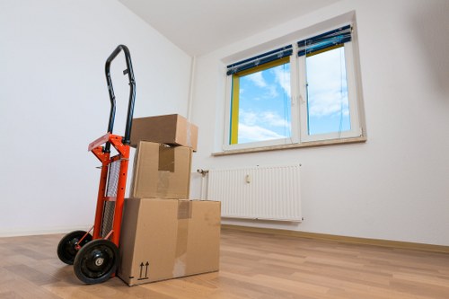 Local removals team handling access and parking for a Greenwich flat move