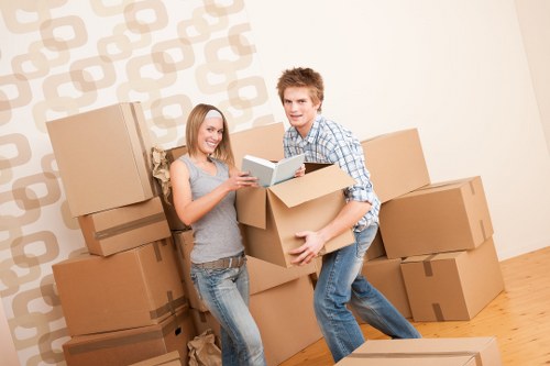 Careful wrapping of fragile items during a move in Greenwich